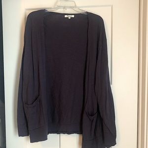 Madewell Navy Blue Distressed Cardigan